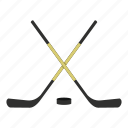 canada, crossed, game, hockey, ice, sport, stick