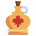 maple, syrup, canada, bottle, sweet, food, and, restaurant