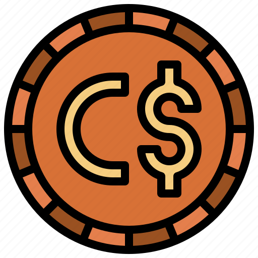 Coin, money, canadian, dollar, currency icon - Download on Iconfinder