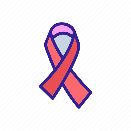 Awareness, breast, cancer, contour, ribbon, tape icon - Download on Iconfinder