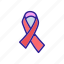 awareness, breast, cancer, contour, ribbon, tape 