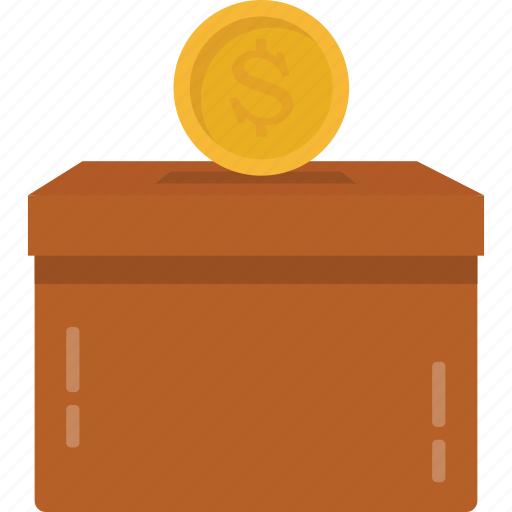 Charity box, donation box, money box, grant, charity collection icon - Download on Iconfinder