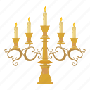 candle, cartoon, chandelier, five, illustration, val90, vector