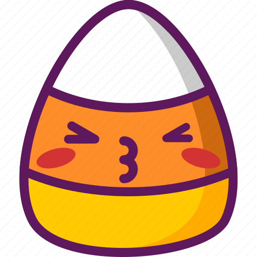 Candy, corn, emoticon, kissing, closed eyes icon - Download on Iconfinder