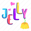 jelly word, jelly, jelly letters, pudding, alphabets