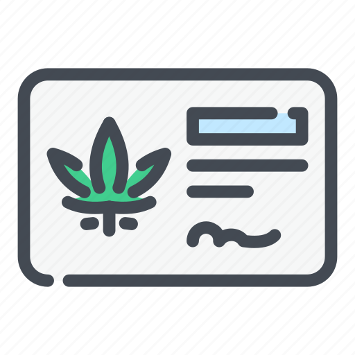 Cannabis, marijuana, weed, card, id, license, hemp icon - Download on Iconfinder