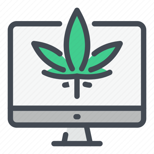 Cannabis, marijuana, weed, computer, online, order, pc icon - Download on Iconfinder