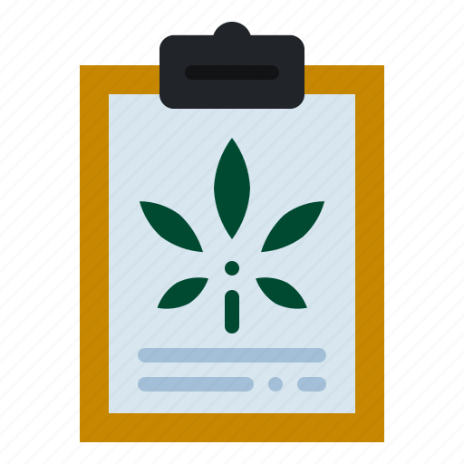 Clipboard, information, healthcare, cannabis, marijuana, medicinal, treatment icon - Download on Iconfinder