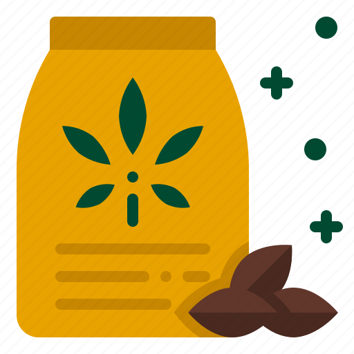 Seeds, cannabis, marijuana, plant, bag, weed icon - Download on Iconfinder