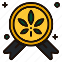 award, badge, medal, marijuana, cannabis, emblem, reward