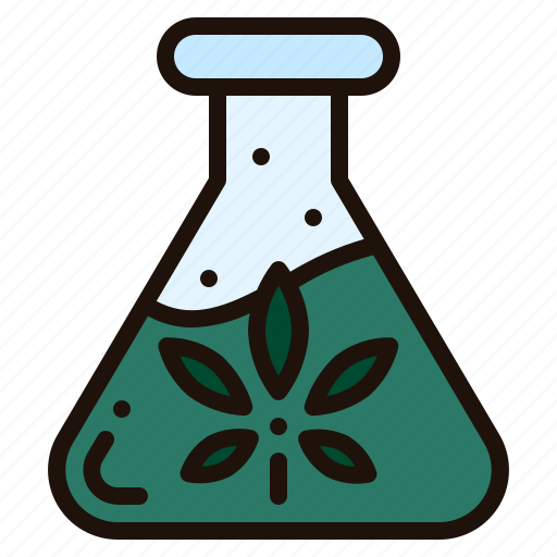 Flask, marijuana, lab, cbd, cannabis, hemp, chemical icon - Download on Iconfinder