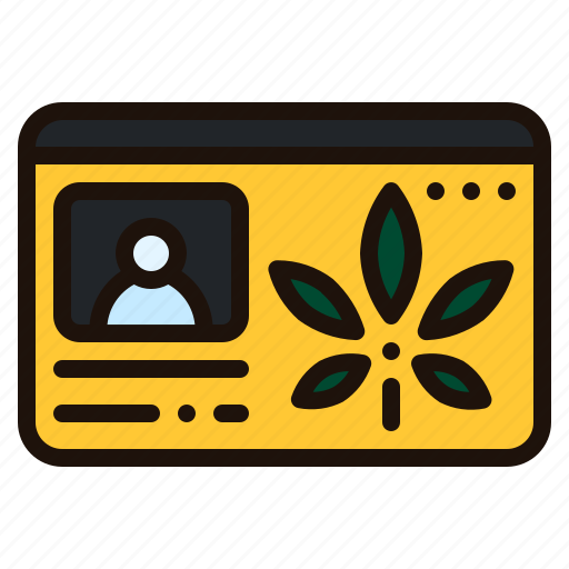 License, id, card, cannabis, marijuana, medicinal, treatment icon - Download on Iconfinder