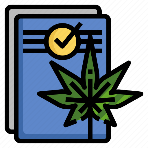 License, certificate, cannabis, permit, marijuana icon - Download on Iconfinder