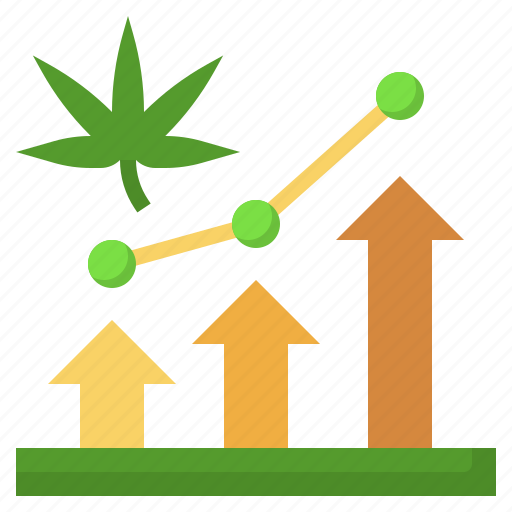 Profit, cannabis, marijuana, investment, graph icon - Download on Iconfinder
