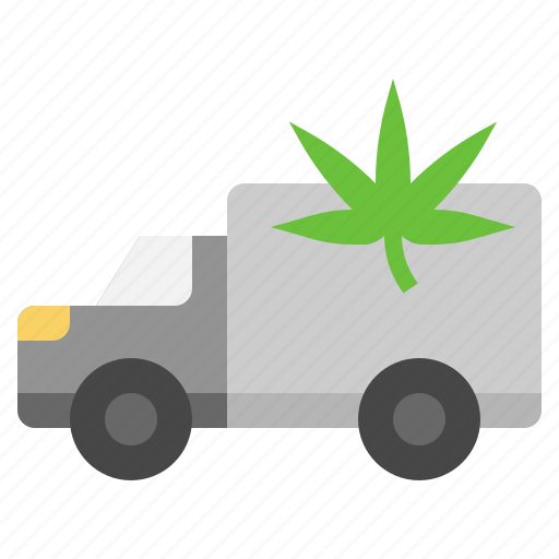 Shipping, truck, cannabis, logistics, delivery, transportation icon - Download on Iconfinder