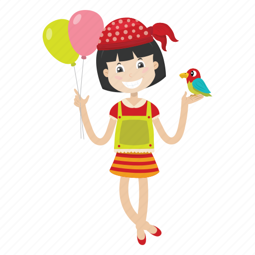 Avatar, balloon, cartoon, girl, kid icon - Download on Iconfinder