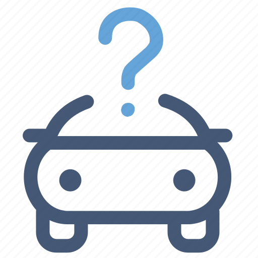 Automobile, car, journey, question, question mark, random car, rent car icon - Download on Iconfinder