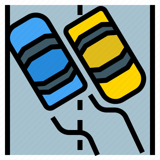 Danger, dangerous, road, slip, snow, transport icon - Download on Iconfinder