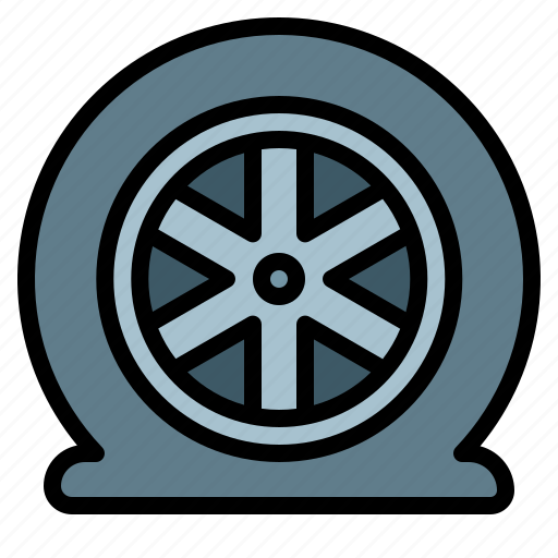 Accident, automobile, car, tire, wheel icon - Download on Iconfinder