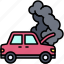 car, accident, safety, vehicle, incident, broken car, smoke, malfunction 
