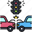 car, accident, safety, vehicle, incident, traffic light, car crashed, traffic control 