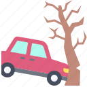 car, accident, safety, vehicle, incident, tree, car hit a tree