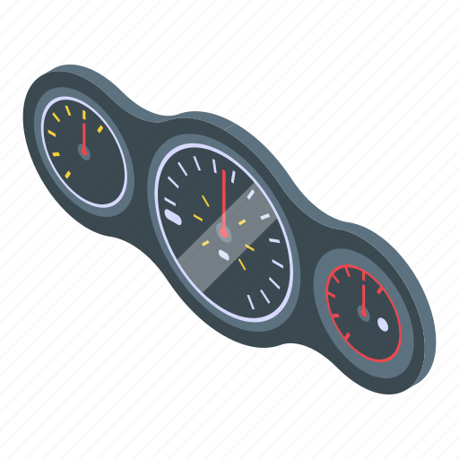 Gauge, car, dashboard, isometric icon - Download on Iconfinder