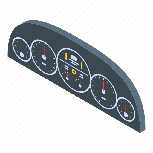 Speedometer, dashboard, isometric icon - Download on Iconfinder
