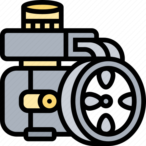 Power, steering, pump, rotor, component icon - Download on Iconfinder