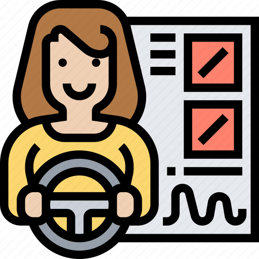 Driving, test, learner, license, transport icon - Download on Iconfinder