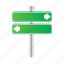 green, sign, arrows, direction, left, pointer 