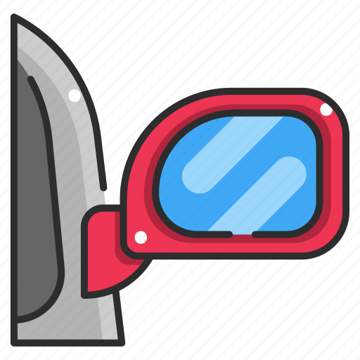 Car, mirror, rearview mirror, security, transportation icon - Download on Iconfinder