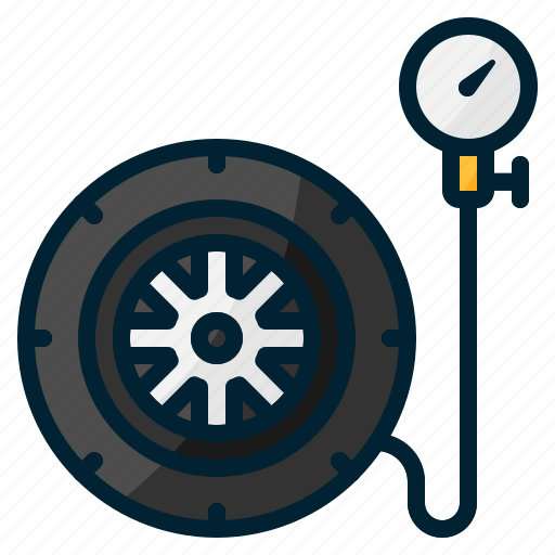 Tyre, tire, tire pressure, car, wheel icon - Download on Iconfinder