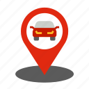 location, map, car, pin, garage, automobile, rent