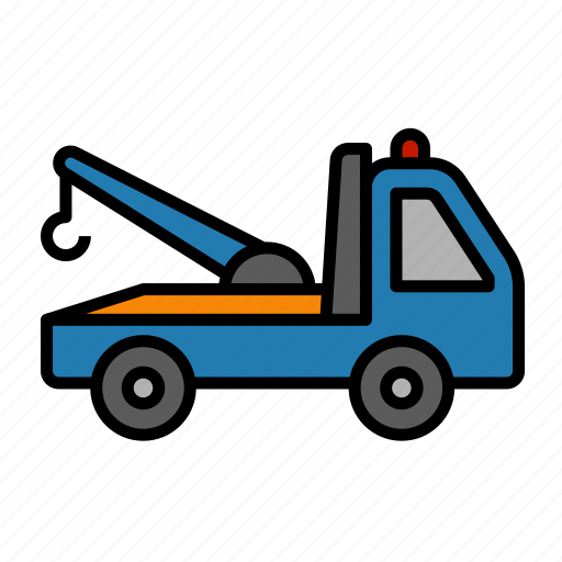 Crane, evacuator, truck, tow, transport, car, transporation icon - Download on Iconfinder