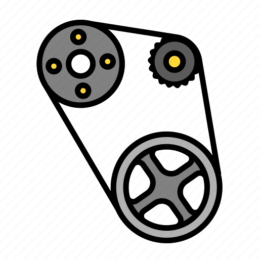 Belt, camshaft, car, chain, engine, timing, parts icon - Download on Iconfinder