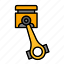 car, engine, piston, mechanic, car parts, connecting rod, maintenance