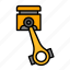 car, engine, piston, mechanic, car parts, connecting rod, maintenance 
