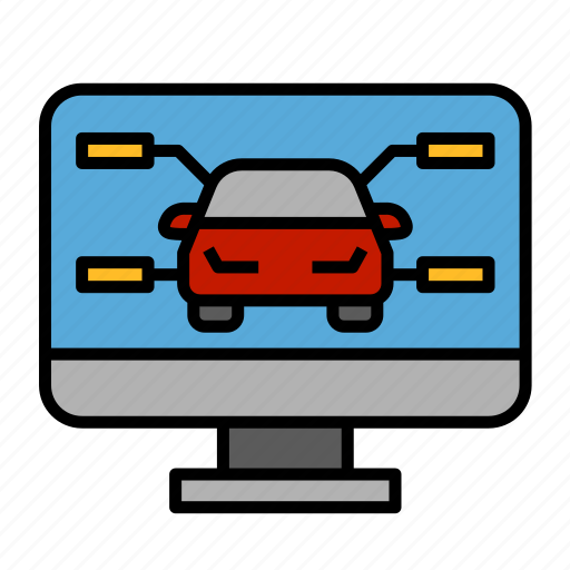 Car, check, list, service, engine, car test, computer icon - Download on Iconfinder