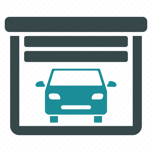 Open, car, garage door, depot, hangar, storage, warehouse icon - Download on Iconfinder