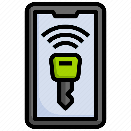 Wireless, key, mobile, phone, remote, smartphone, car icon - Download on Iconfinder