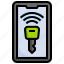 wireless, key, mobile, phone, remote, smartphone, car 