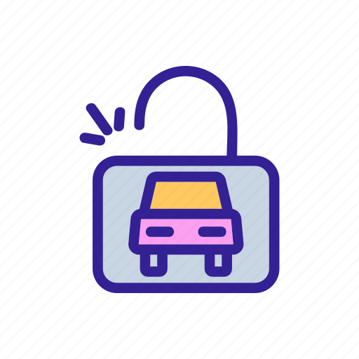 Car, contour, linear, lock, theft icon - Download on Iconfinder
