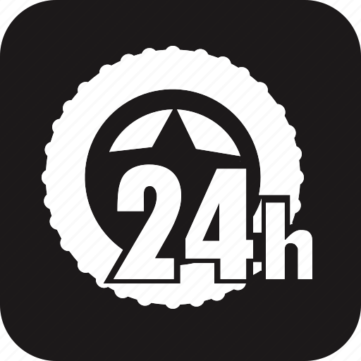 Auto, automobile, car, garage, servicing, vehicle, 24hours icon - Download on Iconfinder