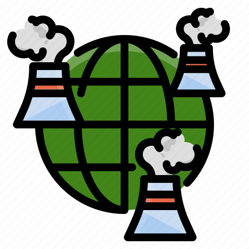 Carbon, energy, emissions, relocation, greenhouse, global warming, carbon leakage icon - Download on Iconfinder