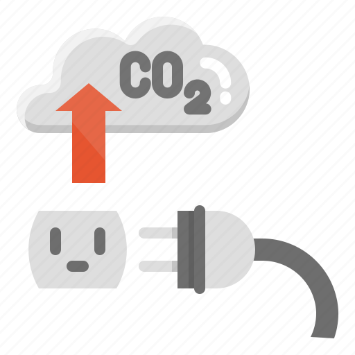 Electricity, carbon, footprint, emissions, pollution, building, energy icon - Download on Iconfinder