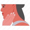 jaw, pain, girl, hand, dental, orofacial