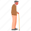 aged, old, man, mature, stick, teacher, patient 
