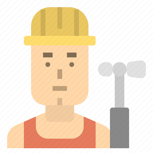 Athletic, career, hammer, labor, man icon - Download on Iconfinder