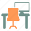 workspace, computer, work, office, employee, staff, business, desk, full 